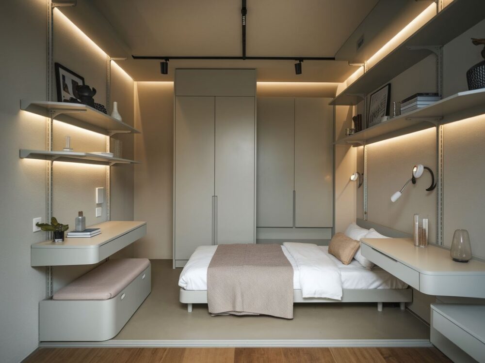 Funkcjonalne meble w sypialni